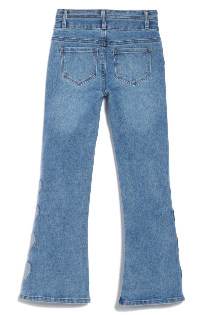 Tractr Kids' Heart Patch Flare Jeans, Alternate, color,