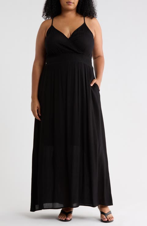Spaghetti Strap Gauze Maxi Dress