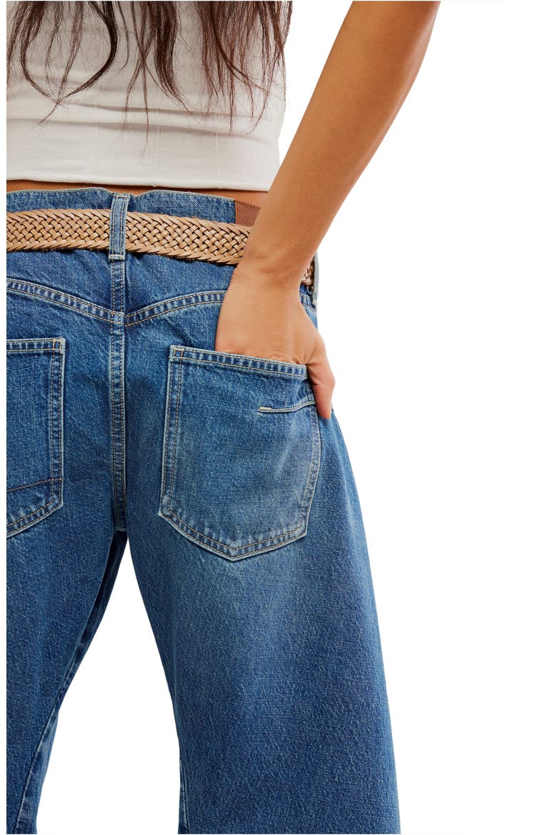 Fable Low-Rise Twisted Bowed Jeans, Alternate, color, HEARTSONG