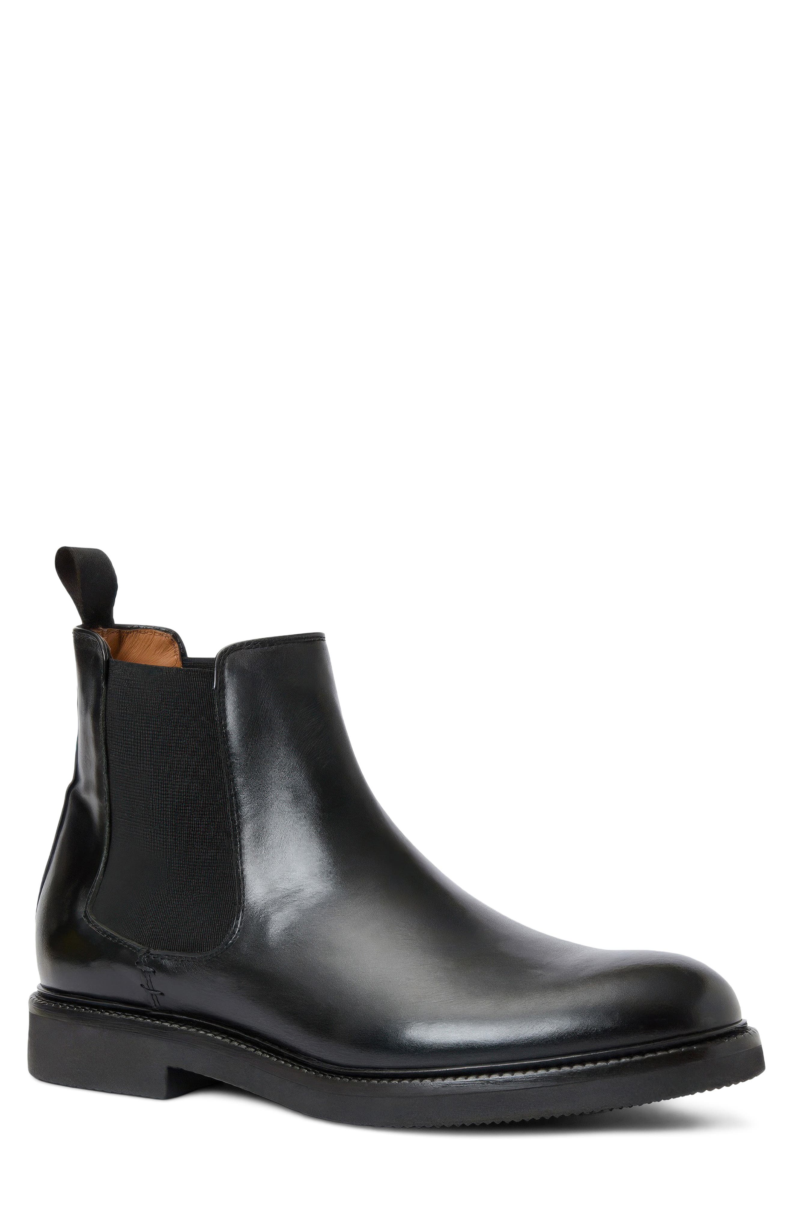Prospero Weatherproof Chelsea Boot, Main, color, BLACK LEATHER