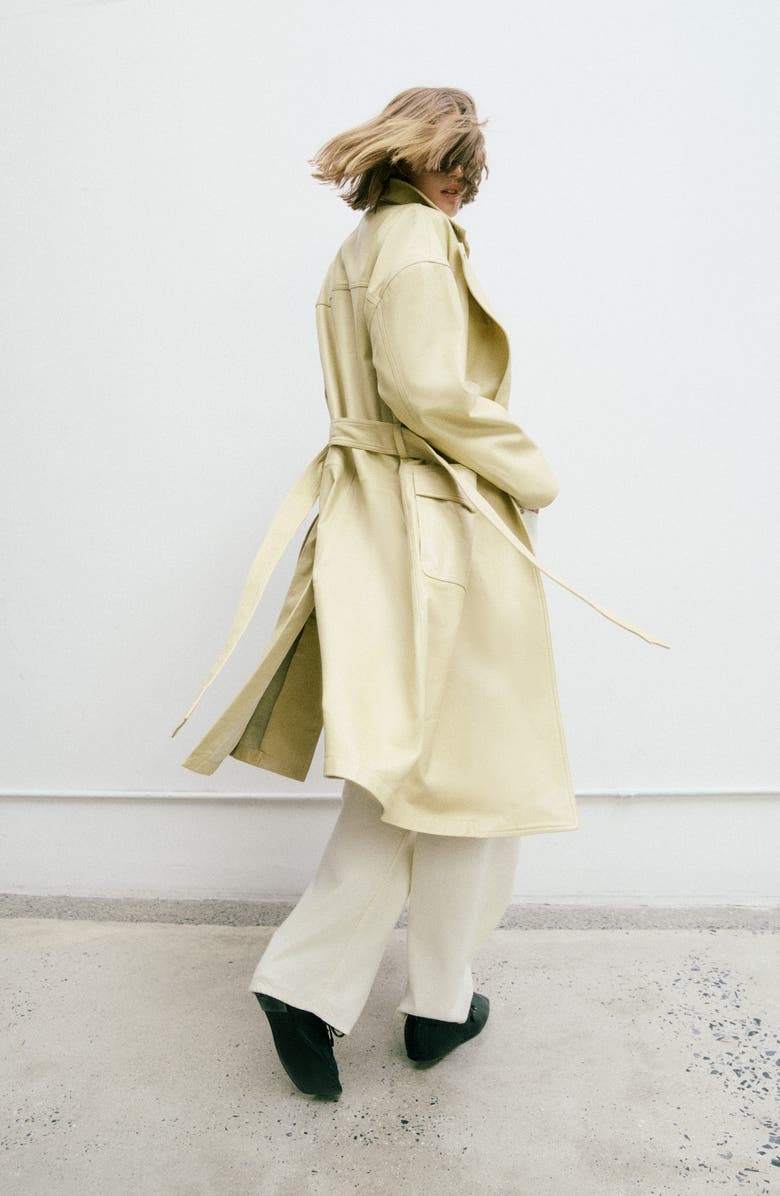 rag & bone Featherweight Logan Wide Leg Jeans, Alternate, color, Ecru