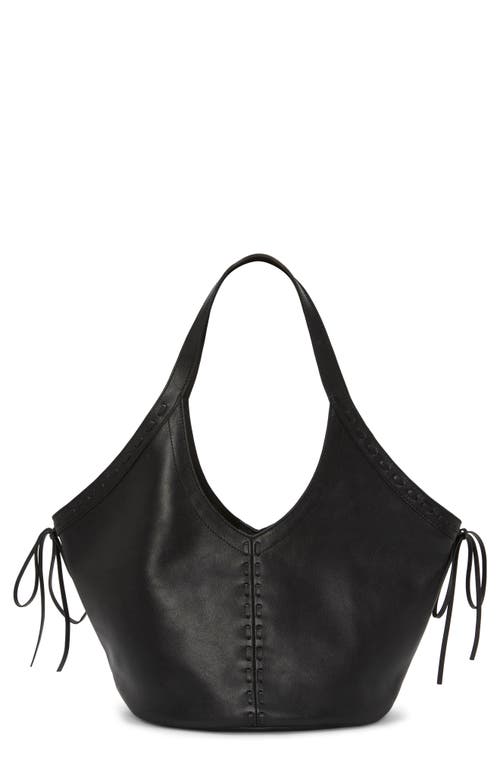 Vince Camuto Cryss Stitch Trim Tote In Black