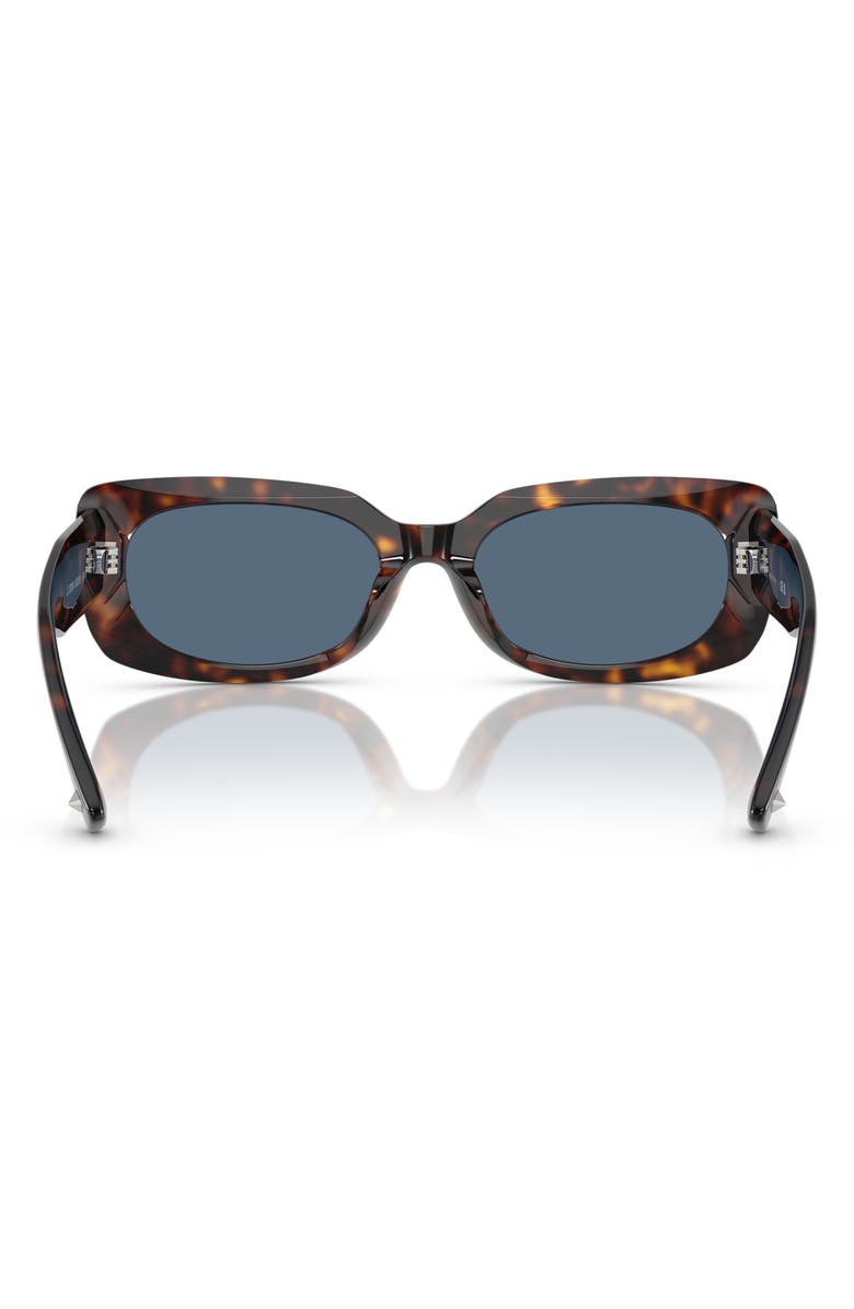 Jimmy Choo 54mm Polarized Pillow Sunglasses, Alternate, color, Blue Havana