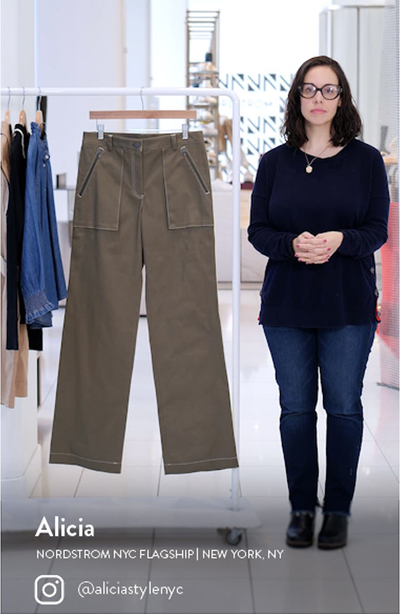 Isa Side Stripe Stretch Twill Pants, sales video thumbnail