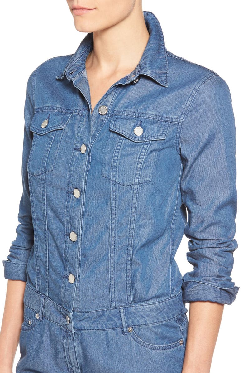 MICHAEL Michael Kors Denim Romper, Alternate, color, 