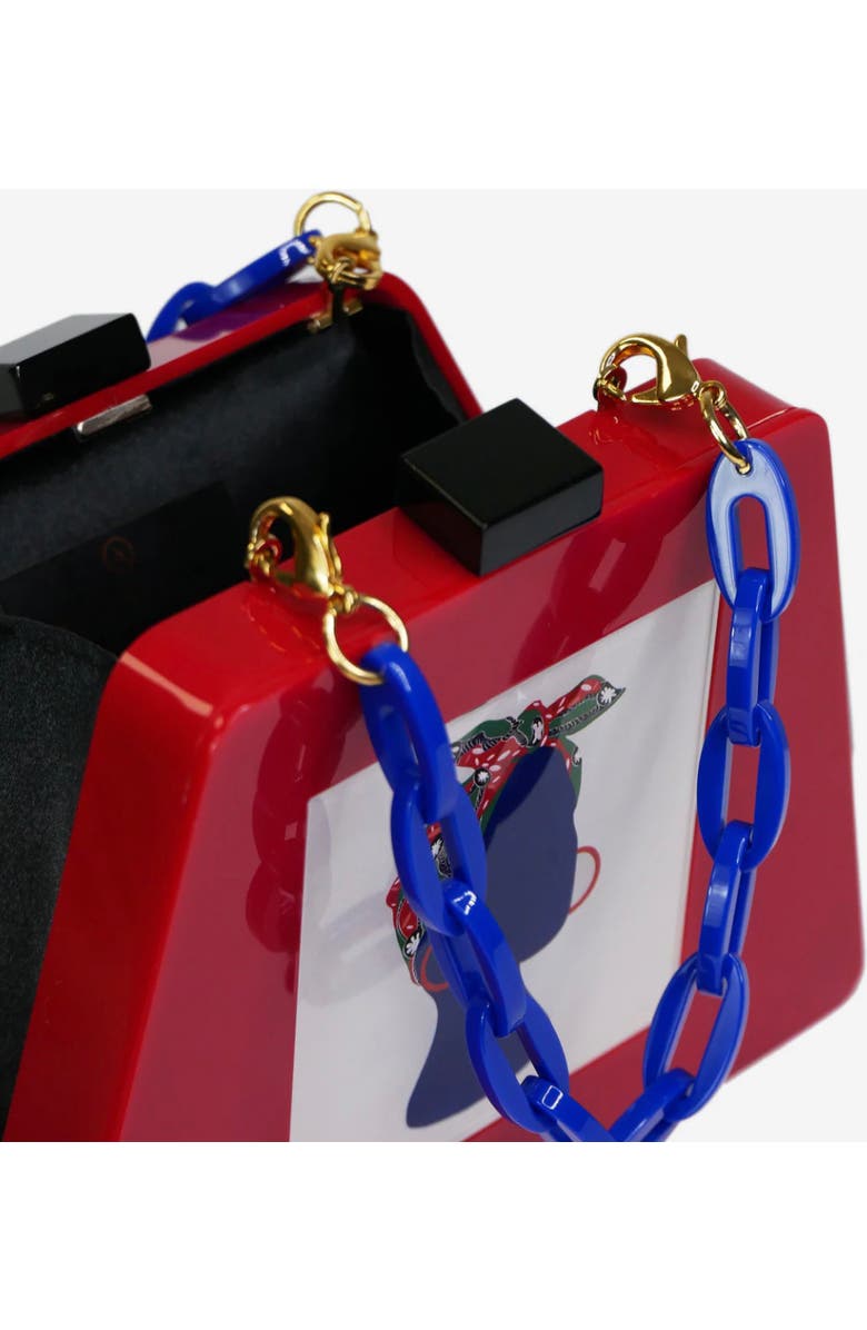 LarAllan Babi Acrylic Cocktail Clutch, Alternate, color, Red