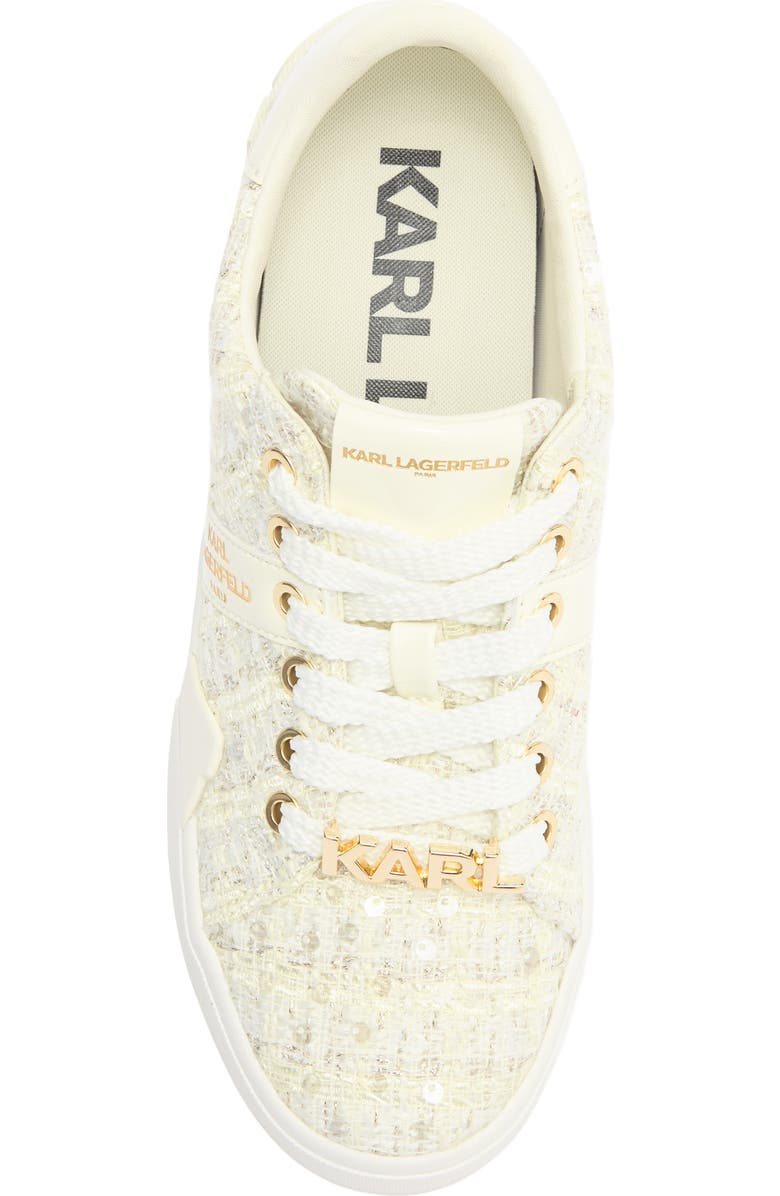KARL LAGERFELD PARIS Mablyn Lace-Up Sneaker, Alternate, color, Cream
