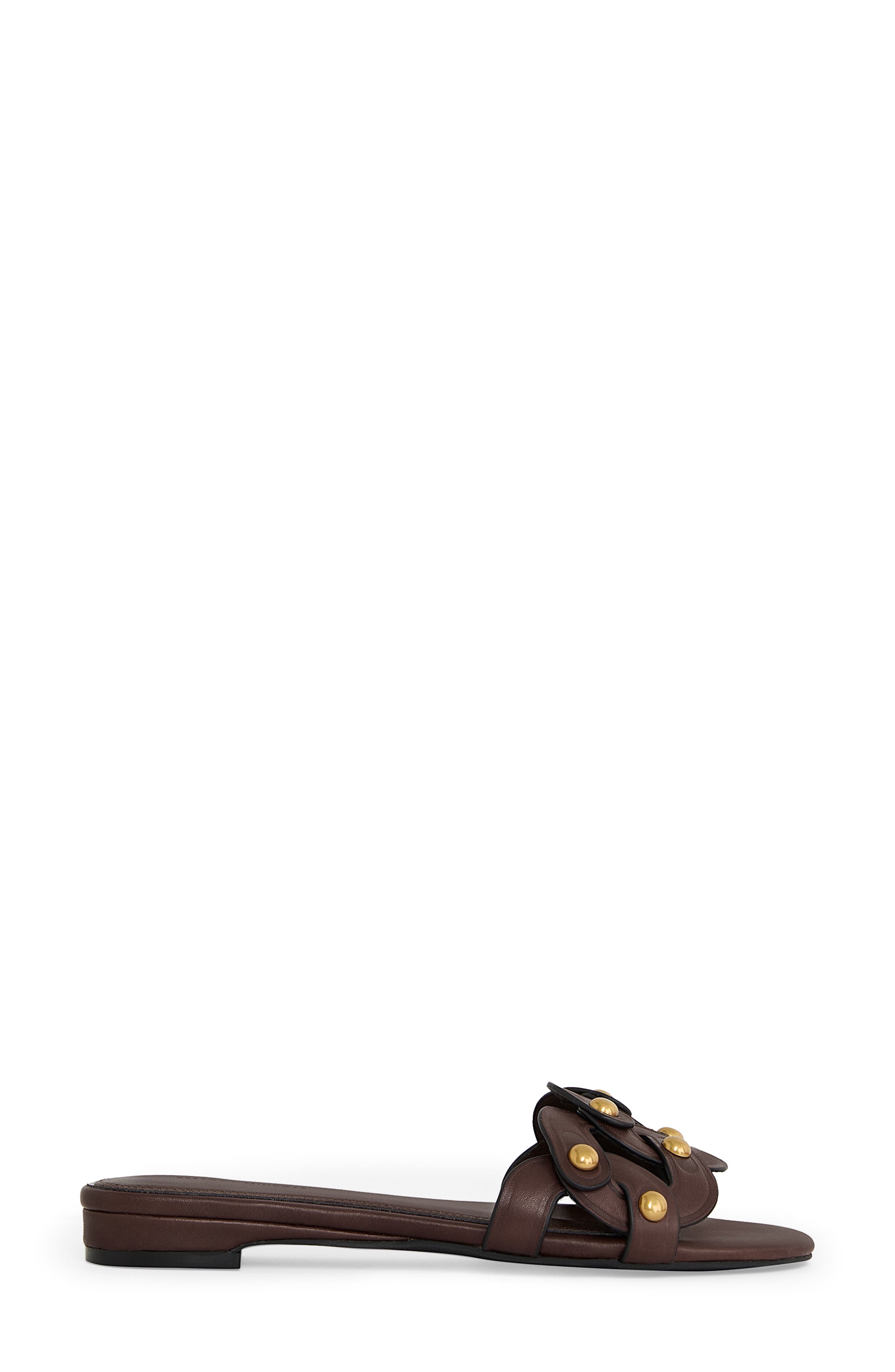 Chain Slide Sandal, Alternate, color, BRUNETTE