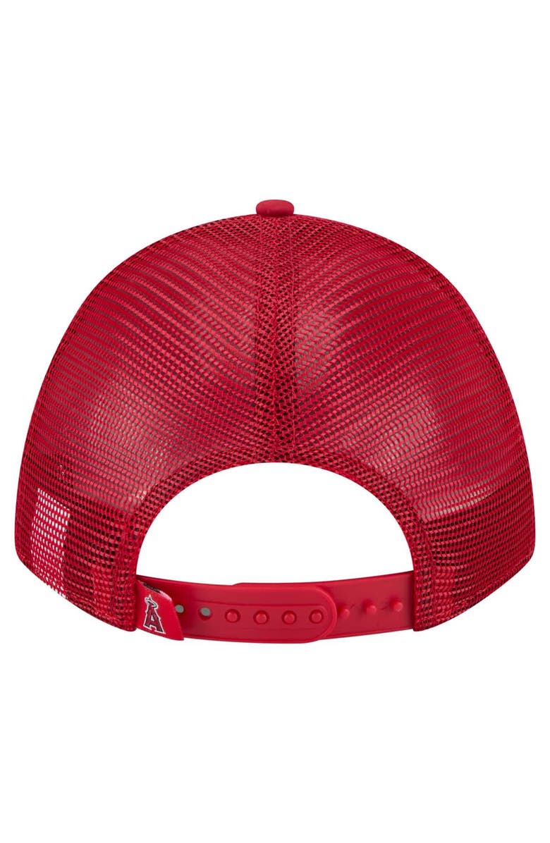 New Era Men's New Era Red Los Angeles Angels Minimalist 9FORTY A-Frame Adjustable Hat, Alternate, color, Red