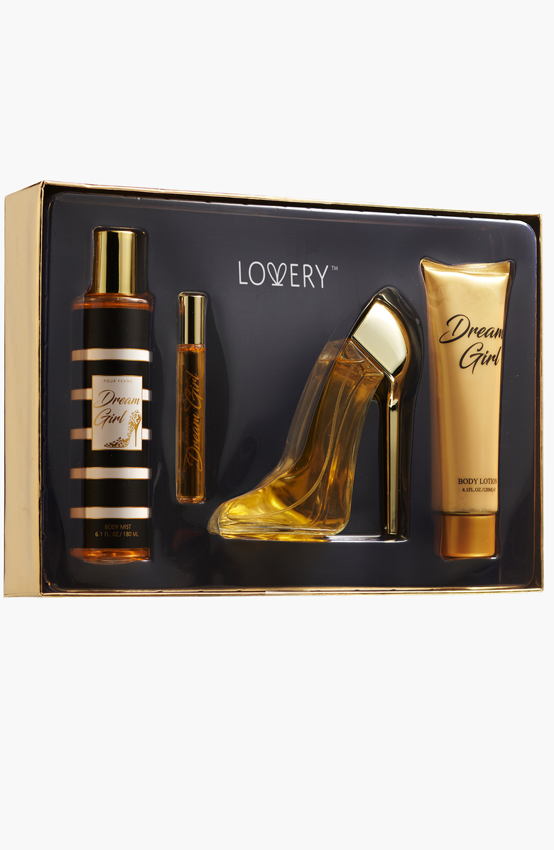 Lovery Dream Girl Premium 4-Piece Home Spa Set, Alternate, color, Gold / Black