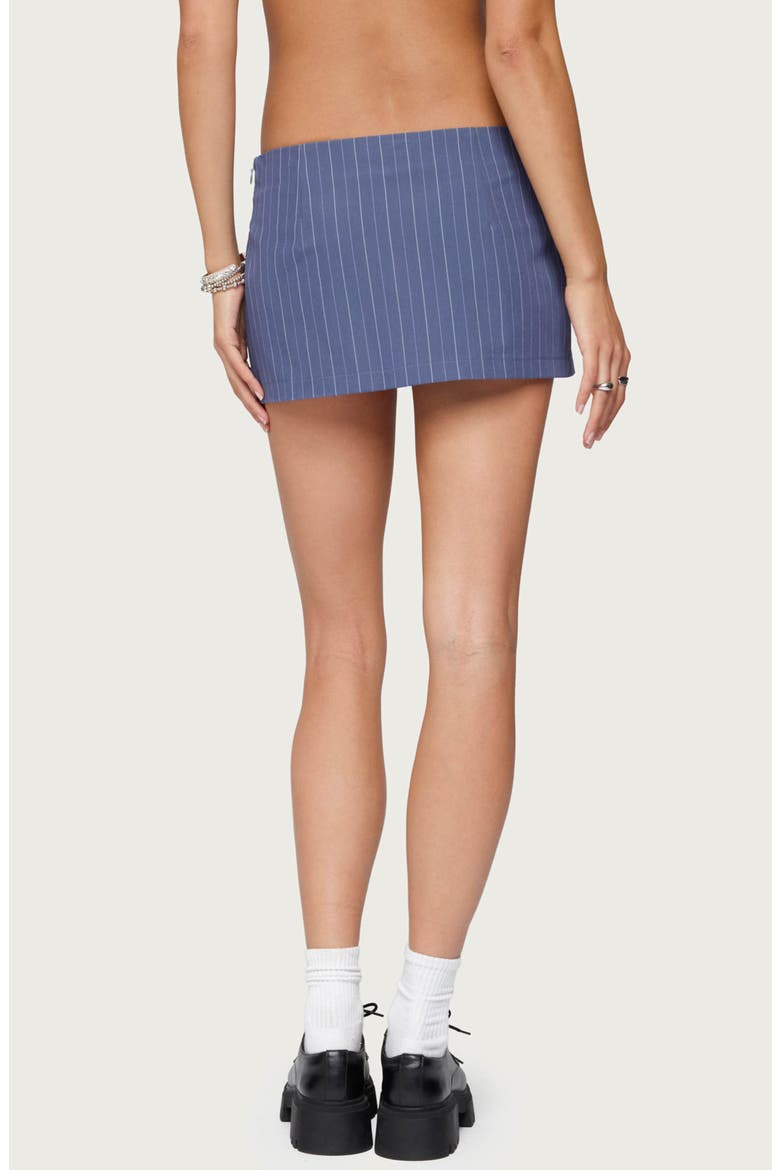 Frankey Pinstripe Low Rise Miniskort, Alternate, color, BLUE