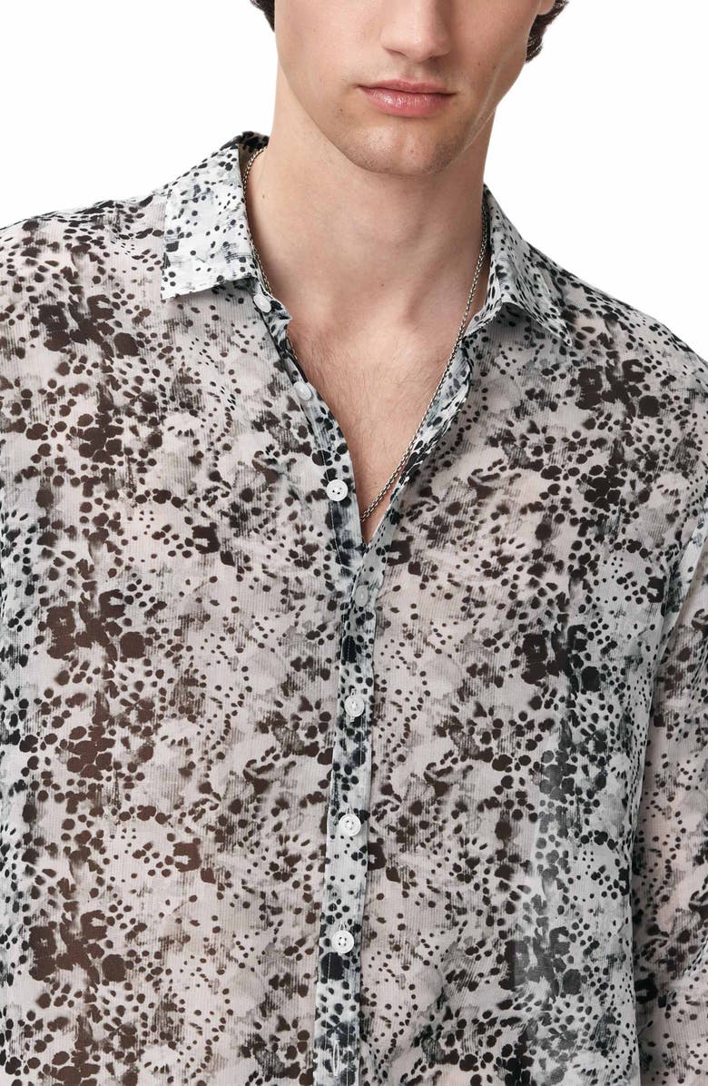 John Varvatos Bucks Button-Up Shirt, Alternate, color, Grey Mist