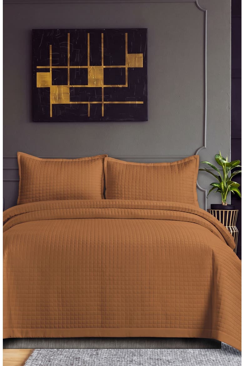 Naples 3-Piece Oversized Quilt Set, Alternate, color, CAMEL