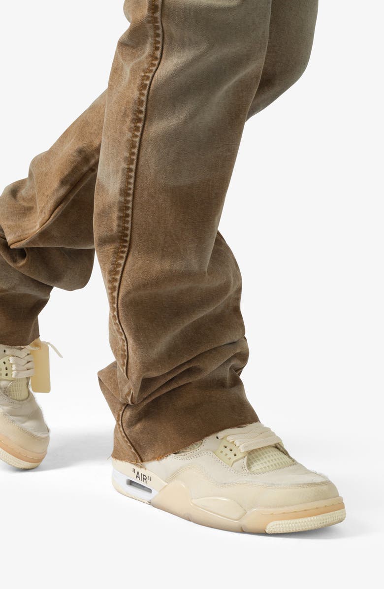 mnml B643 Burnt Flare Jeans, Alternate, color, Black/ Brown