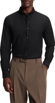BOSS Roan Slim Fit Solid Cotton Button-Down Shirt
