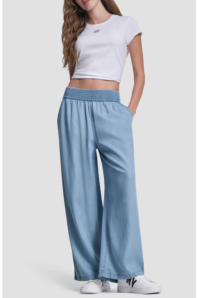 Wide Leg Ankle Crop Pants, Alternate, color, CHAMBRAY