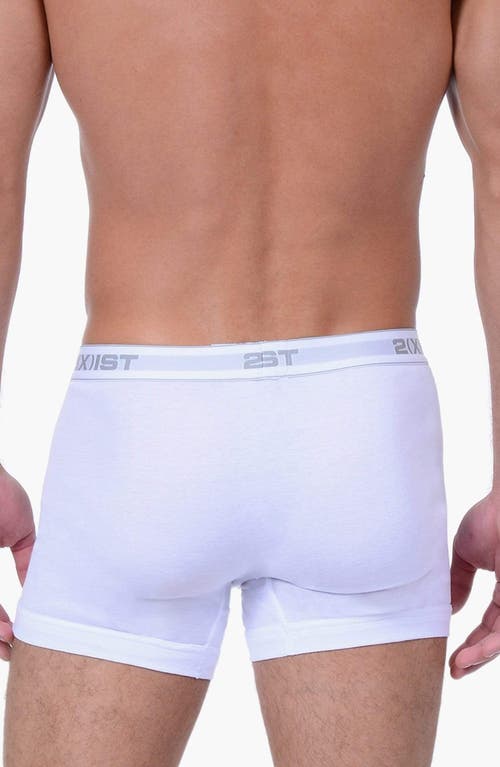 2(x)ist 3-pack Cotton Boxer Briefs In White/black/heathergray