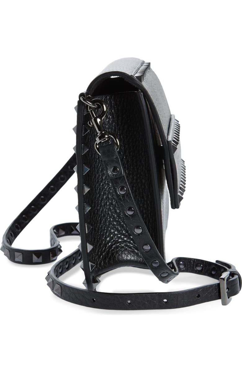 Valentino Garavani Small Rockstud Leather Shoulder Bag, Alternate, color,