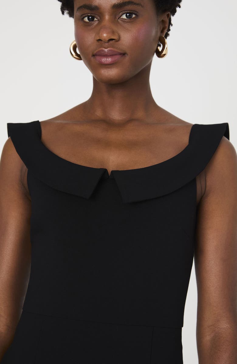 French Connection Whisper Collar Minidress, Alternate, color, Black