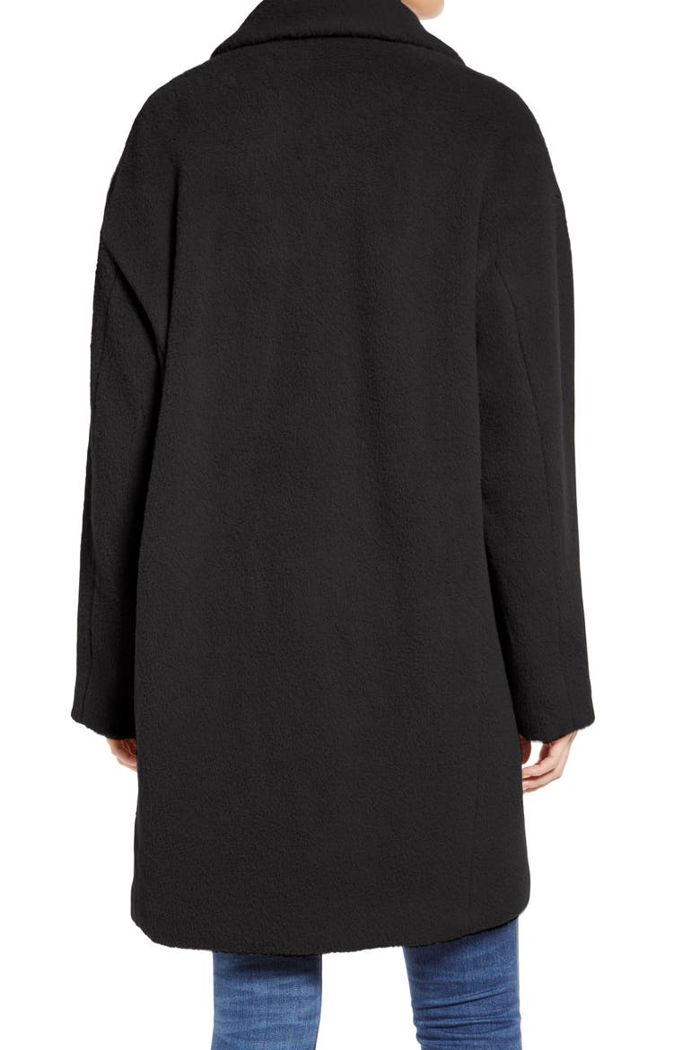 Notched Collar Coat, Alternate, color, BLACK