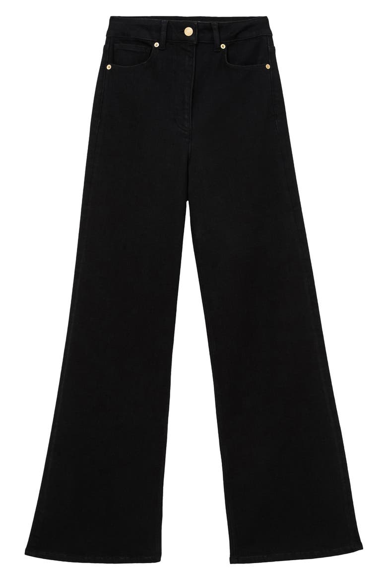 Jas High Waist Wide Leg Jeans, Alternate, color, BLACK