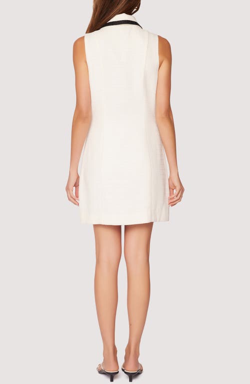 Lost + Wander Jackies Button Down Minidress In White-black
