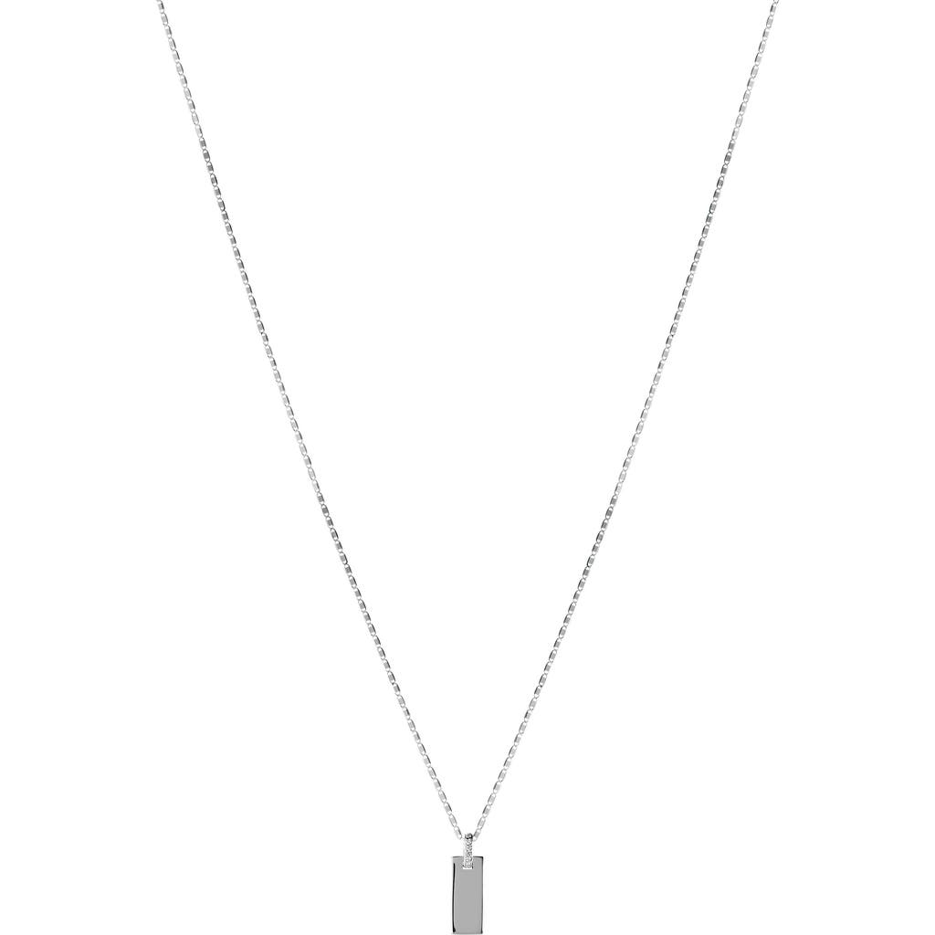 Lana Tag Link Pendant In Metallic