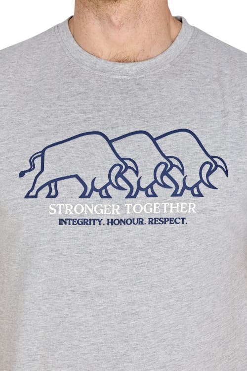 Raging Bull Yfc Bull Herd High Build T-shirt In Gray