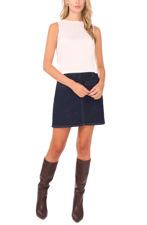Vince Camuto Sleeveless Crewneck Tank Top In Neutral