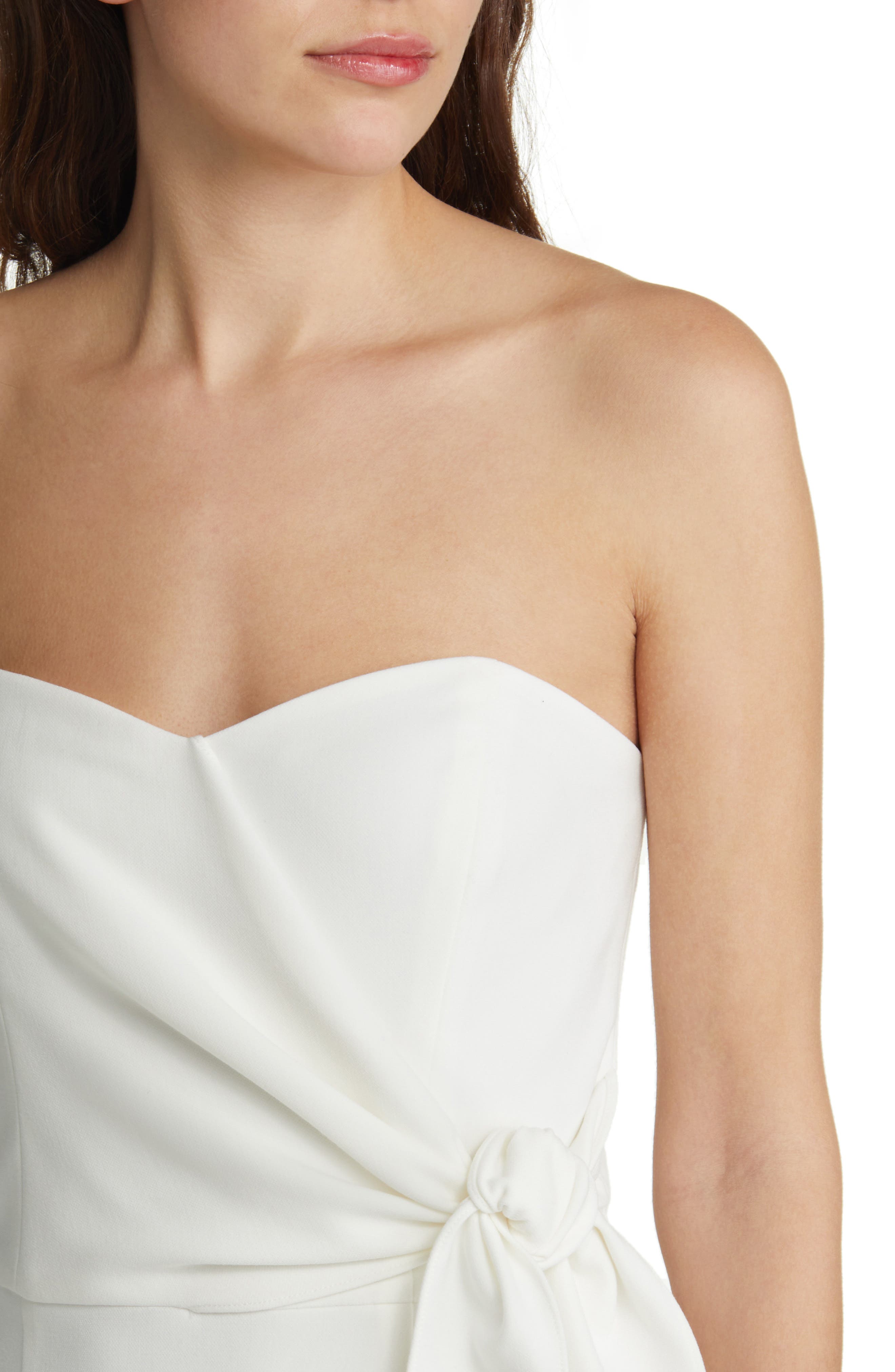Paris Bow Trim Strapless Mini Dress main image 0