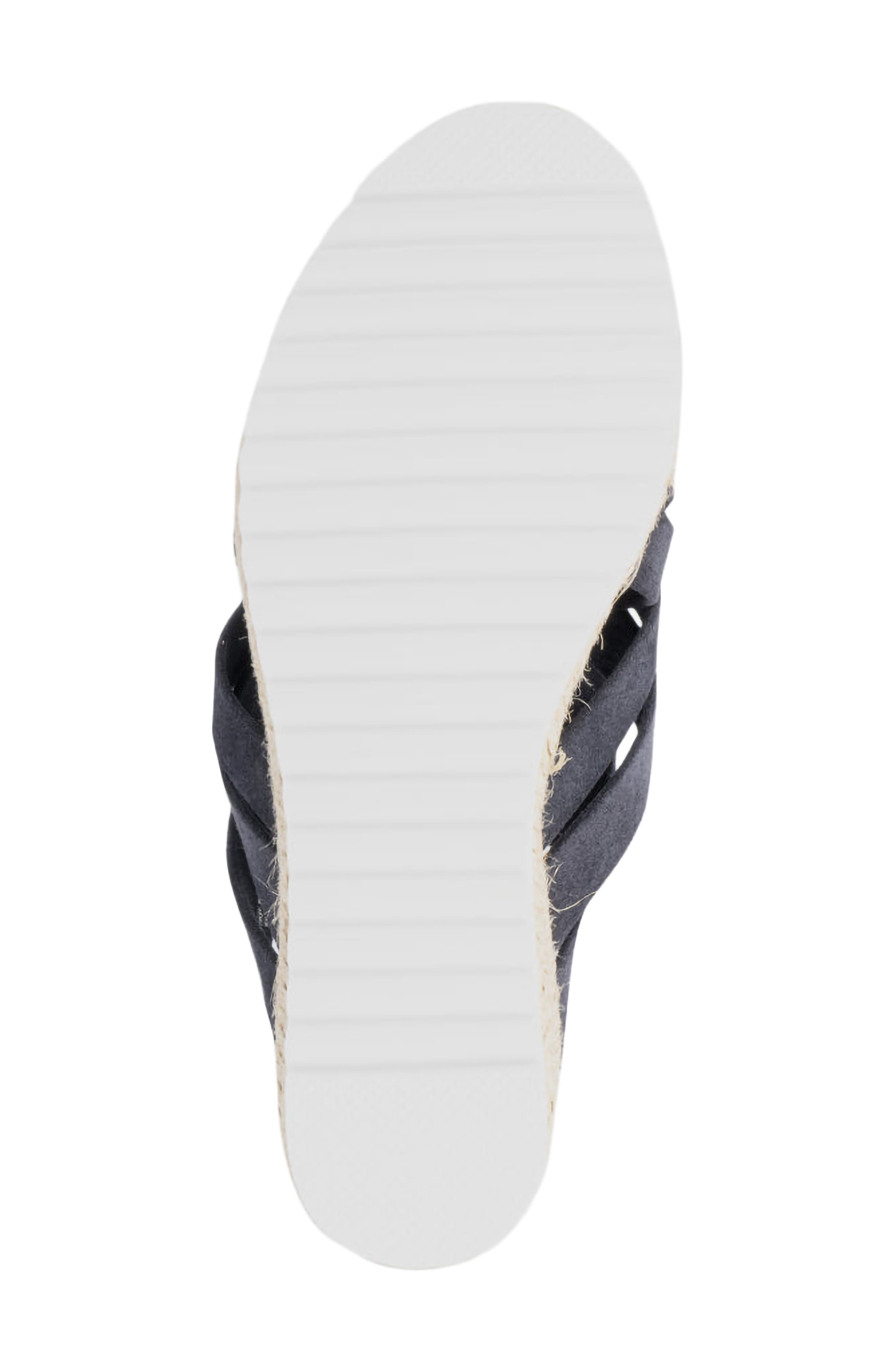 Aquatalia Aura Weatherproof Wedge Sandal, Alternate, color, Navy