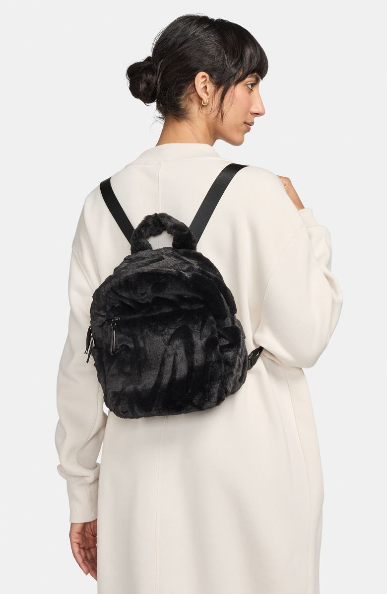 Nike Sportswear Futura Faux Fur Mini Backpack, Alternate, color,