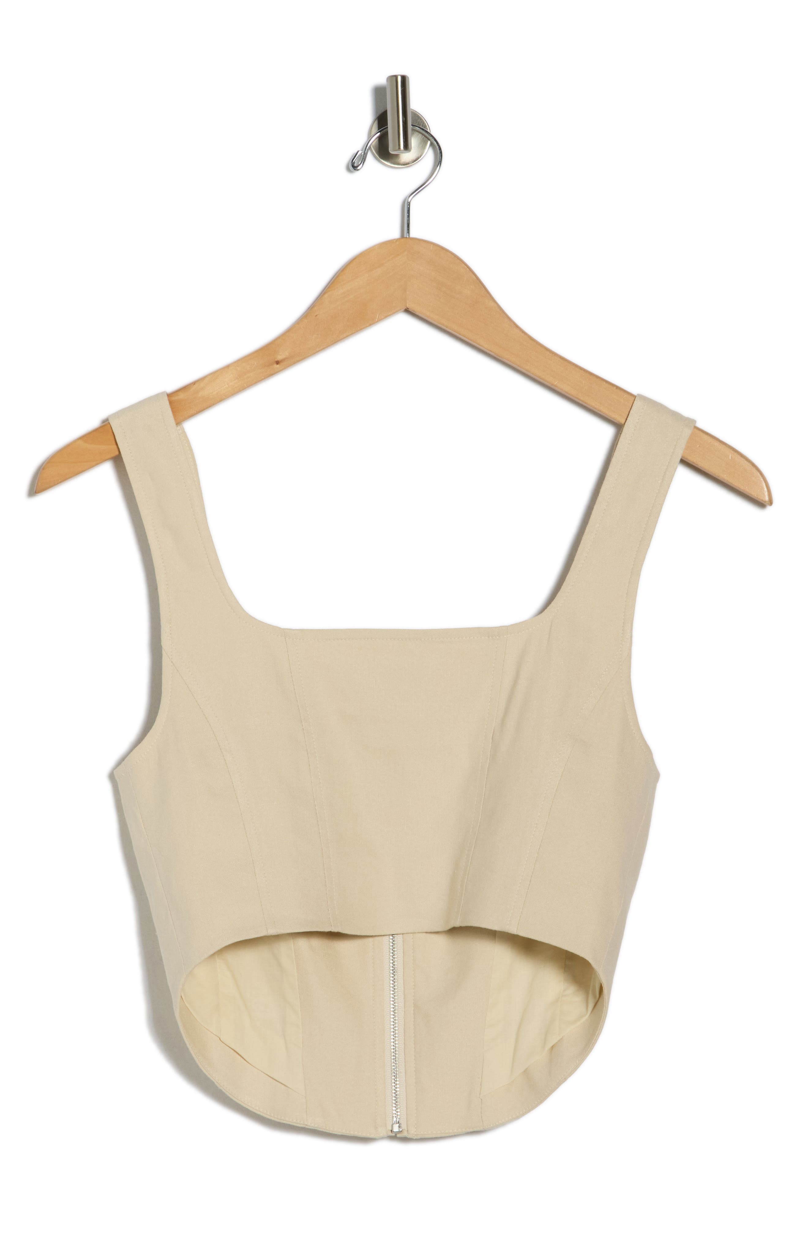 Simkhai Anderson Linen Blend Bustier Crop Top