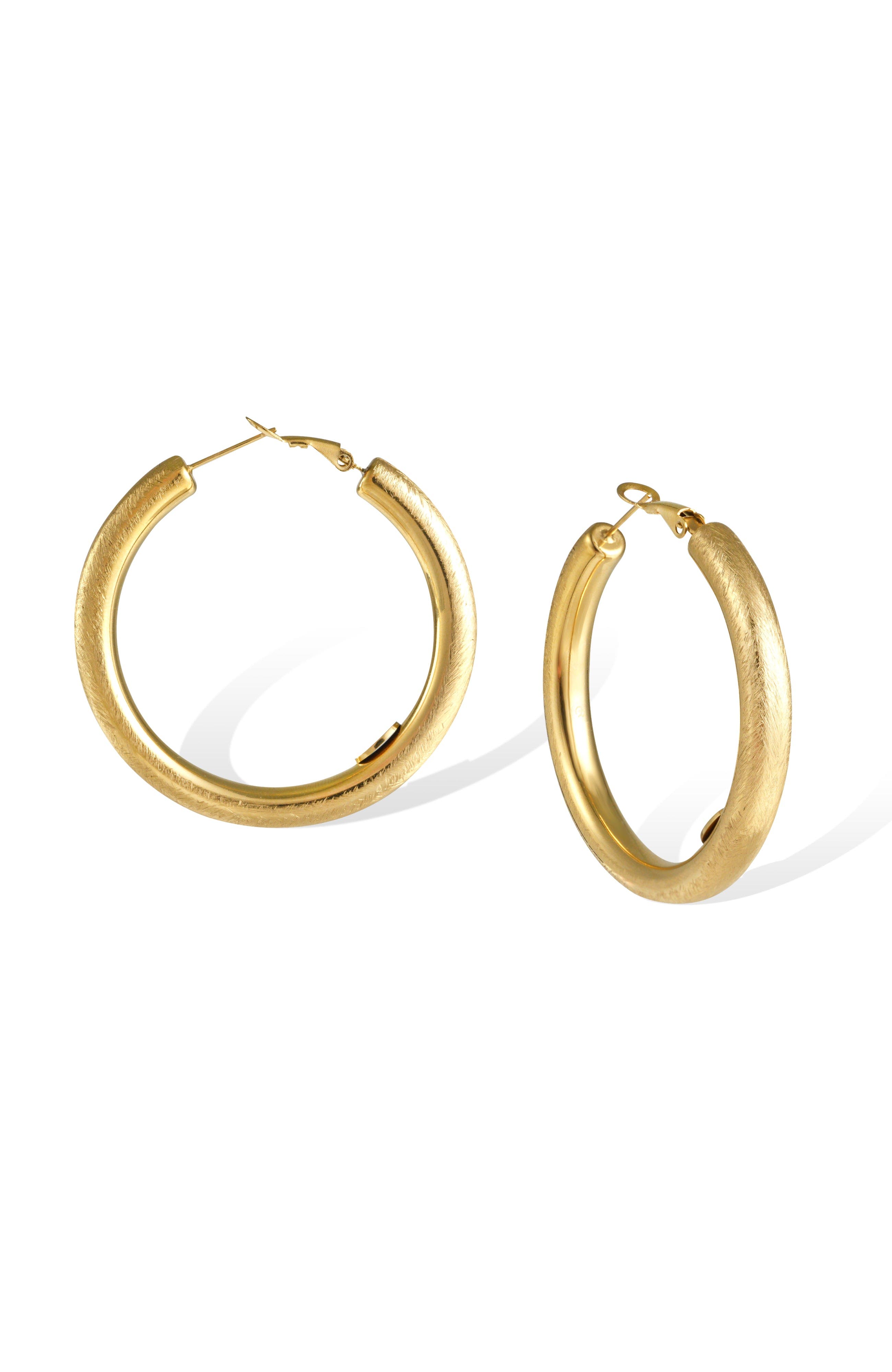 Rc Retro Chic Retro Large Hoop Earrings In Gold