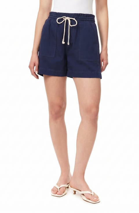 Trapunto Stitched Pocket Pull-On Shorts