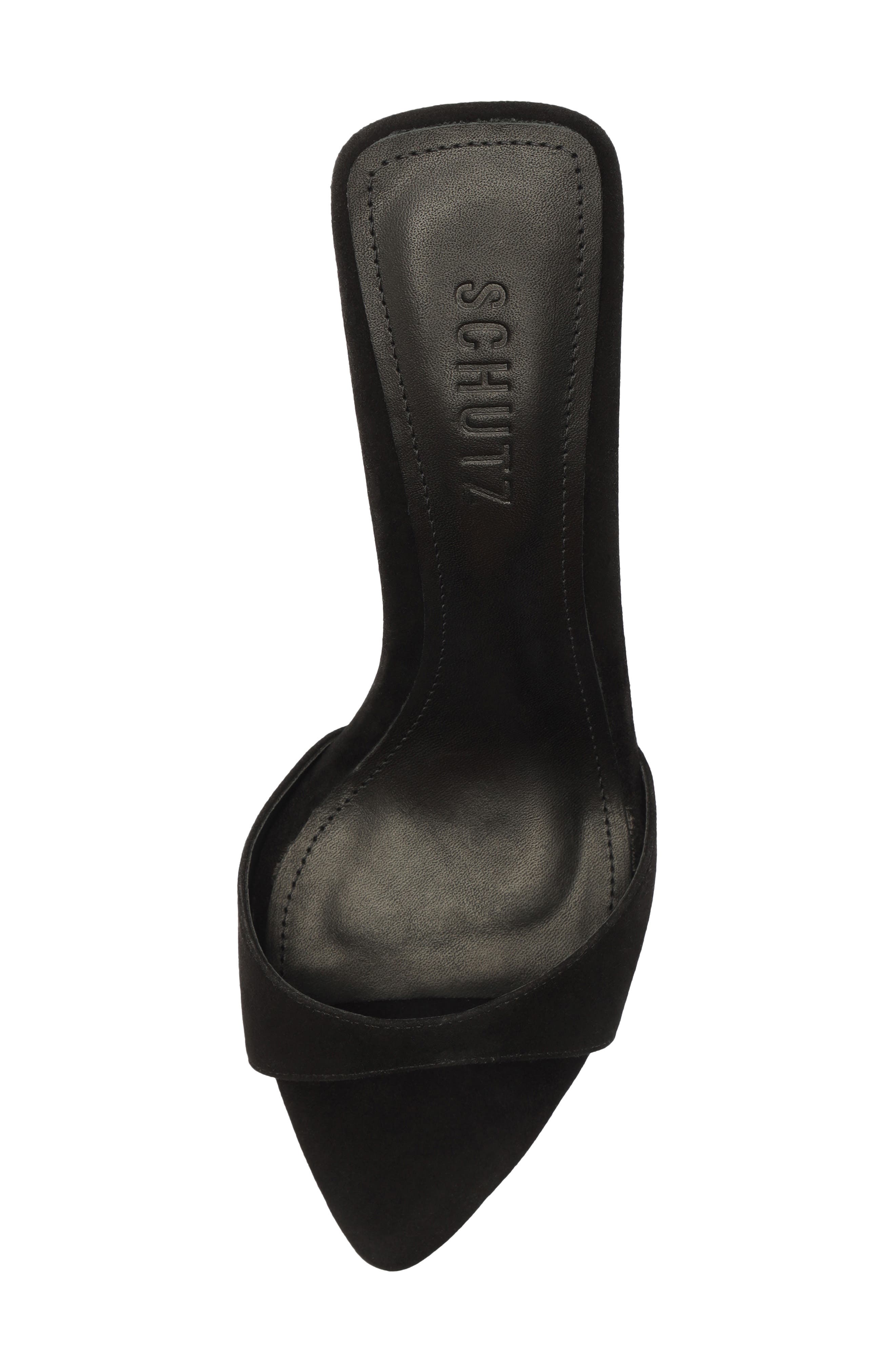 Elodie Pointed Toe Sandal, Alternate, color, BLACK SUEDE