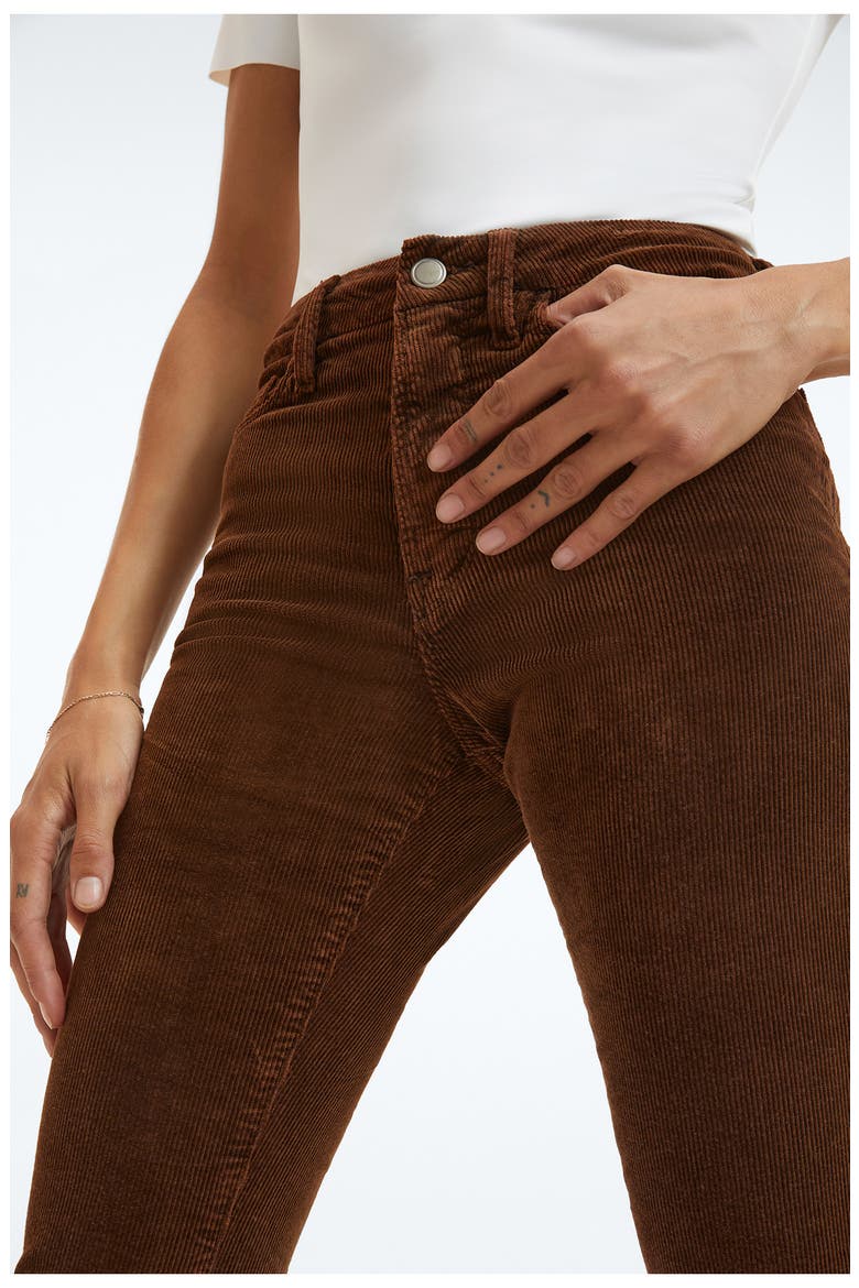 Good Classic High Waist Straight Leg Corduroy Jeans, Alternate, color, MOCHA001