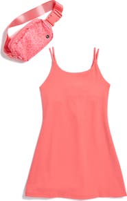 90 DEGREE BY REFLEX Kids' Brushed Terry Walkabout Dress & Belt Bag Set