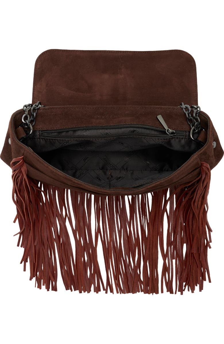 Longchamp Small Amazone Convertible Crossbody Bag, Alternate, color, Ebony