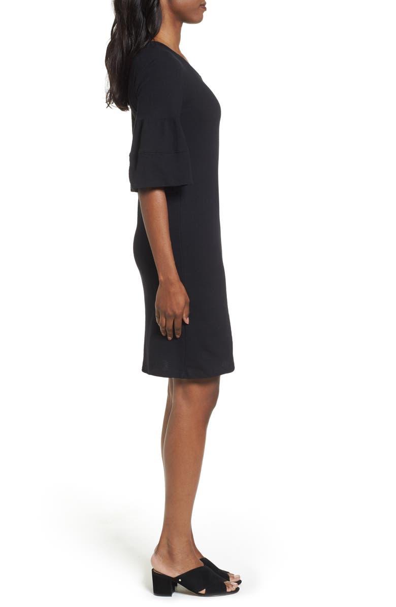 Caslon<sup>®</sup> Ruffle Sleeve Knit Dress, Alternate, color,