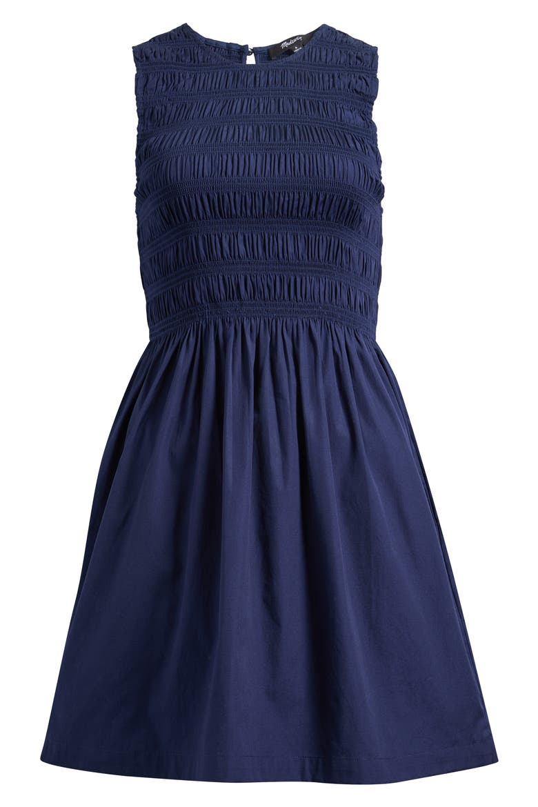 The Melody Smocked Minidress, Alternate, color, MIDNIGHT NAVY