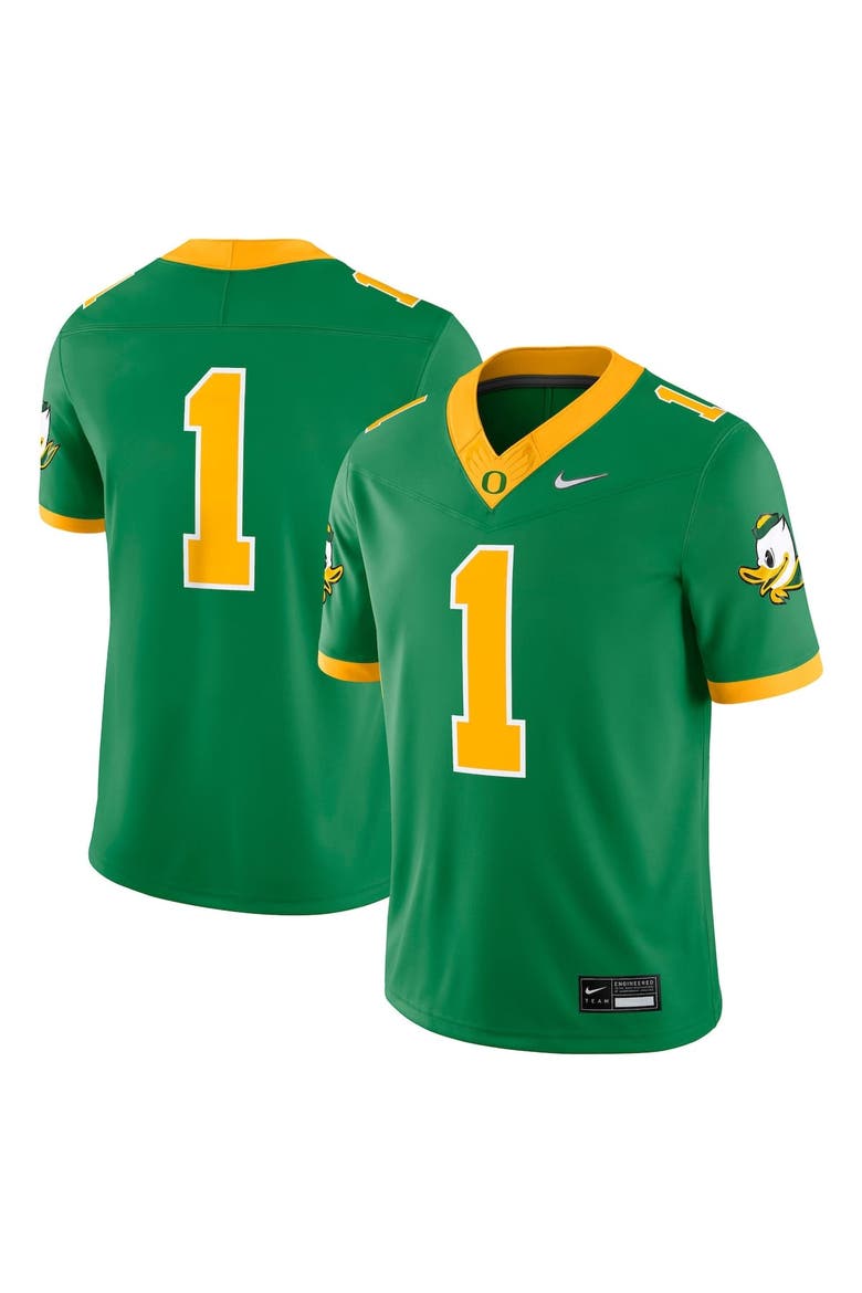 Men's Nike #1 Green Oregon Ducks Alternate Game Jersey, Main, color, Green