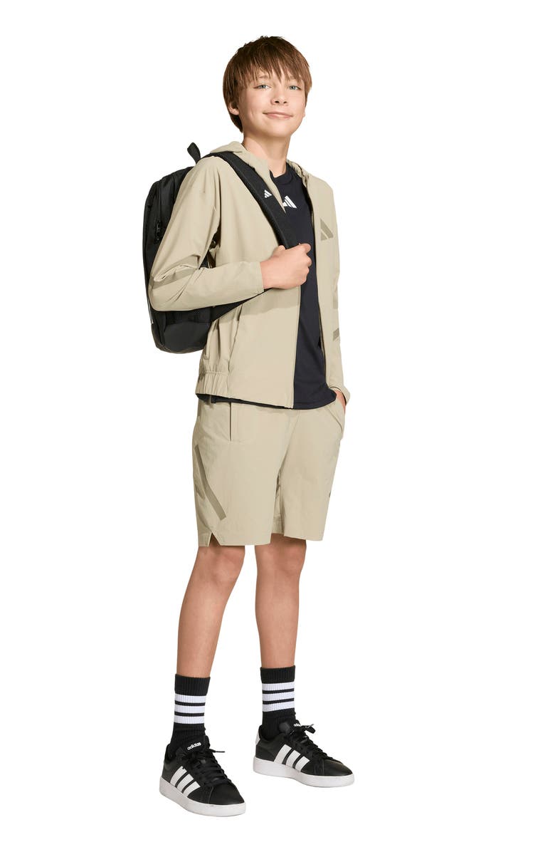 adidas Originals Kids' Z-N-E Woven Travel Shorts, Alternate, color, Wonder Cargo/ Clay