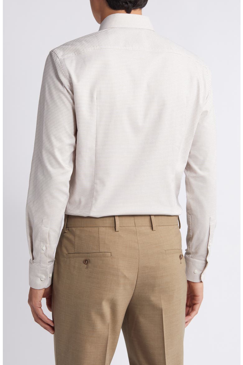 Hank Kent Stripe Stretch Dress Shirt, Alternate, color, WHITE