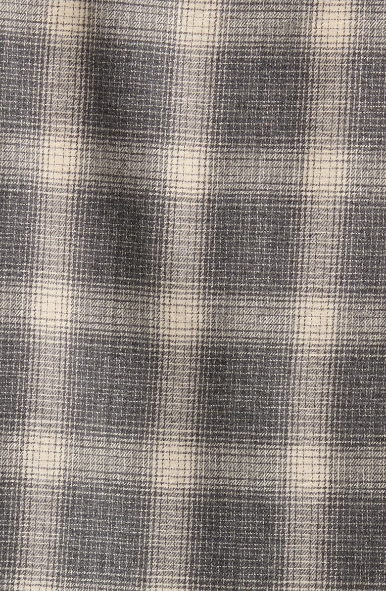 FRAME Straight Hem Plaid Button-Up Shirt, Alternate, color, Grey Plaid