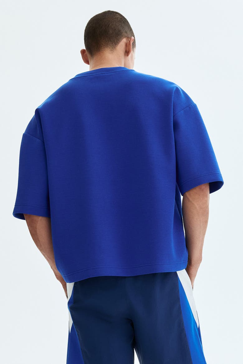 Oversized-fit Scuba Knit T-shirt, Alternate, color, Bright blue