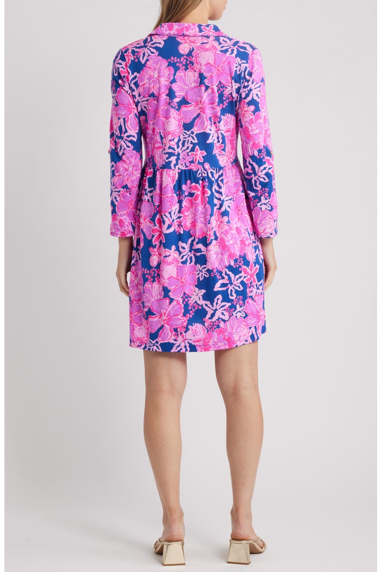 Saralynn Fit & Flare Shirtdress, Alternate, color, STARLIGHT NAVY ONCE AND FLORAL
