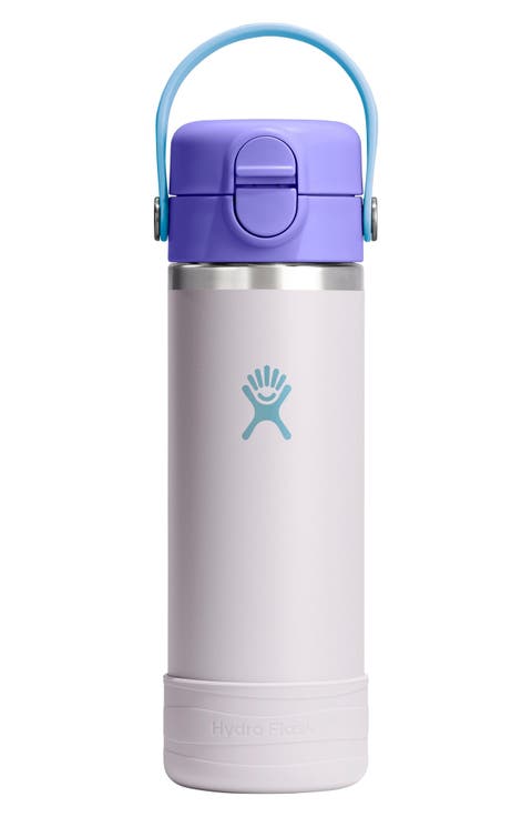 Kids' 18 oz. Wide Mouth Covered Straw Lid Water Bottle