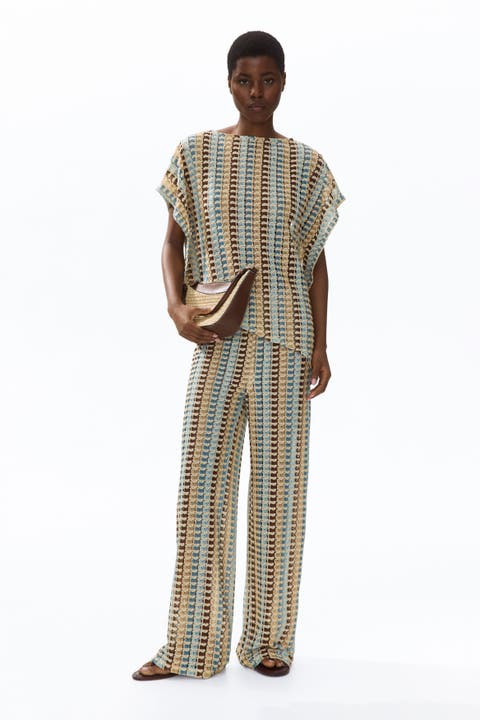 Flared Pull-on Trousers