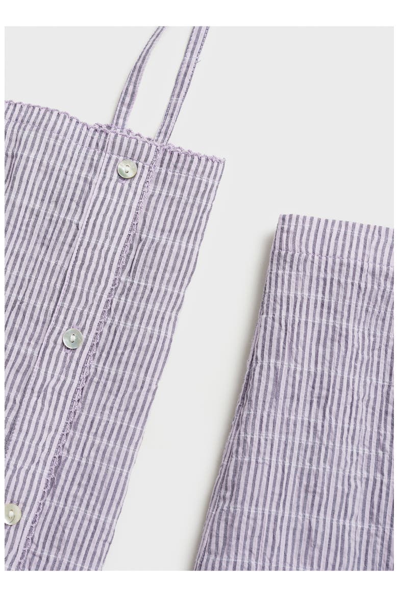 Stripe Seersucker Short Pajamas, Alternate, color, LILAC